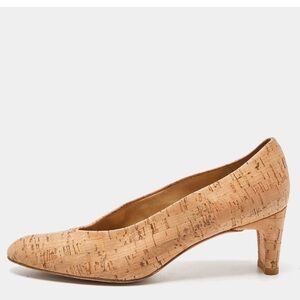 Stuart Weitzman Beige Cork Pumps size 10 1/2 M